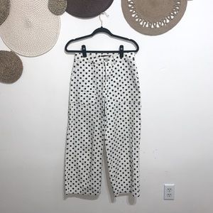 BLACK + WHITE DENIM POLKA DOT CULOTTES